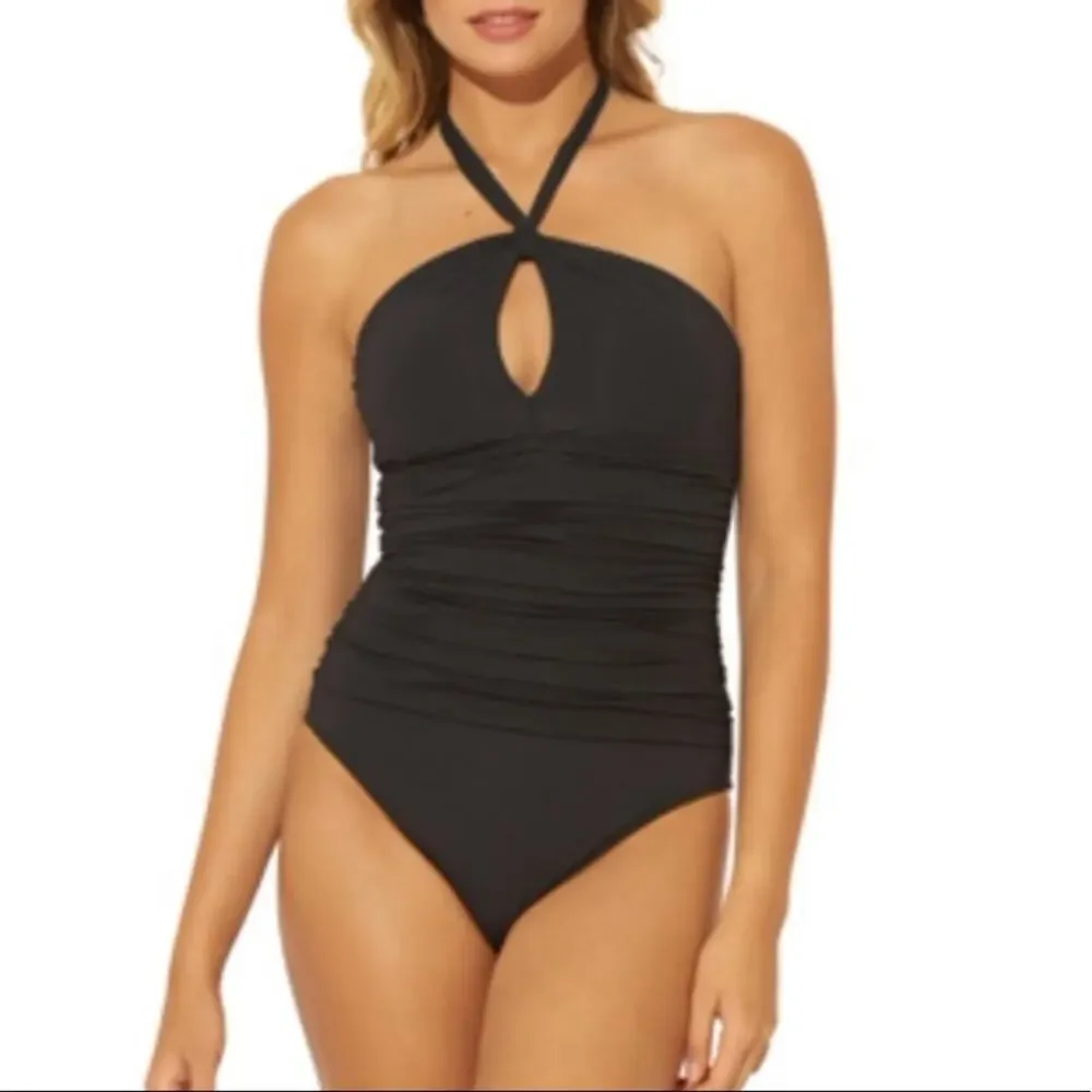 Bleu Rod Beattie Twist One-Piece Swimsuit Sz 10